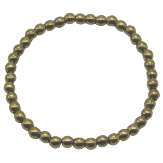 Pulsera Hematita Dorada
