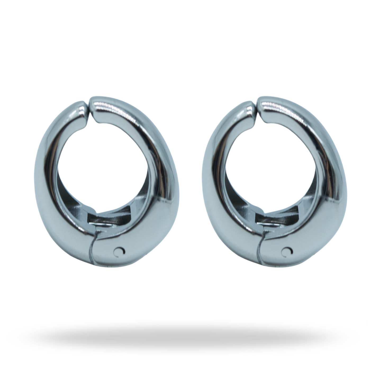 Aretes Luna Plateados