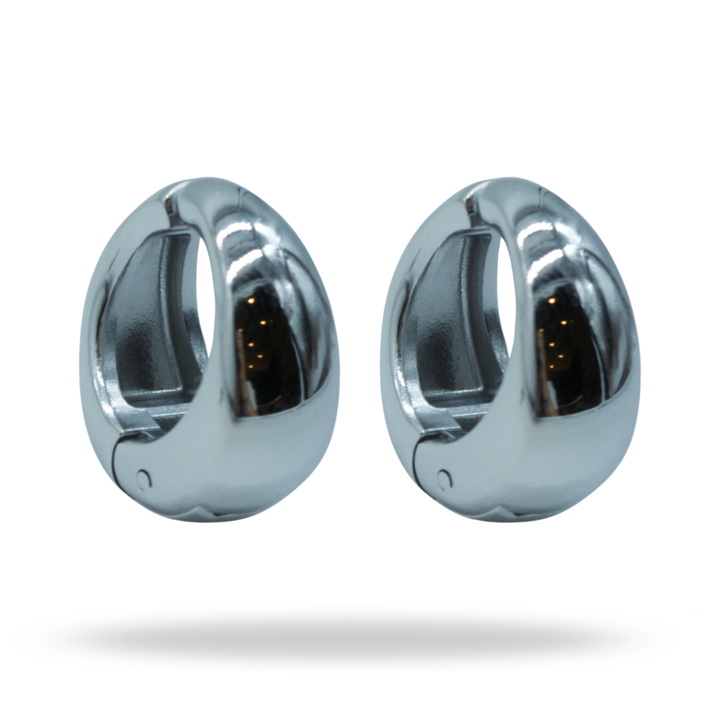 Aretes Luna Plateados