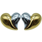 Aretes Corazón Chunky Bicolor