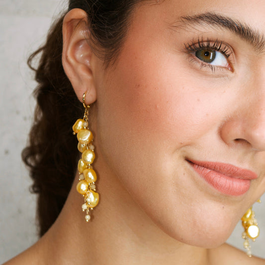 Aretes Mantequilla amarillos