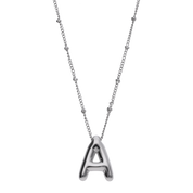 Silver Balloon Letter Necklaces