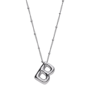Silver Balloon Letter Necklaces