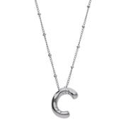 Silver Balloon Letter Necklaces