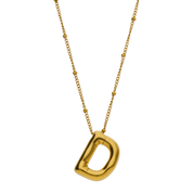 Gold Balloon Letter Necklace