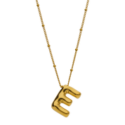 Gold Balloon Letter Necklace