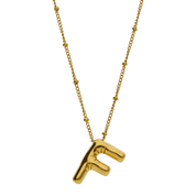 Gold Balloon Letter Necklace