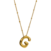Gold Balloon Letter Necklace