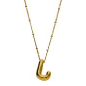 Gold Balloon Letter Necklace