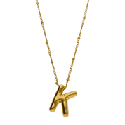 Gold Balloon Letter Necklace