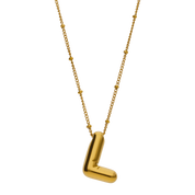 Gold Balloon Letter Necklace