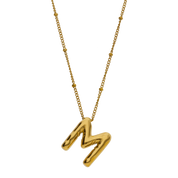 Gold Balloon Letter Necklace