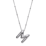 Silver Balloon Letter Necklaces