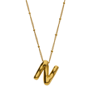 Gold Balloon Letter Necklace