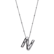 Silver Balloon Letter Necklaces