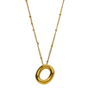 Gold Balloon Letter Necklace
