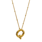 Gold Balloon Letter Necklace