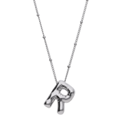 Silver Balloon Letter Necklaces