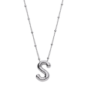 Silver Balloon Letter Necklaces