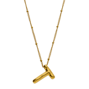 Gold Balloon Letter Necklace