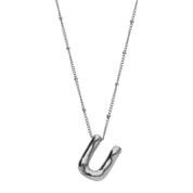 Silver Balloon Letter Necklaces