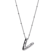 Silver Balloon Letter Necklaces