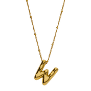 Gold Balloon Letter Necklace
