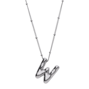 Silver Balloon Letter Necklaces