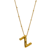 Gold Balloon Letter Necklace