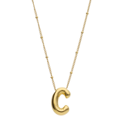Gold Balloon Letter Necklace