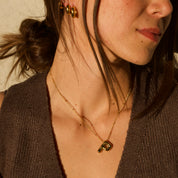 Collar Letra Globo Dorado