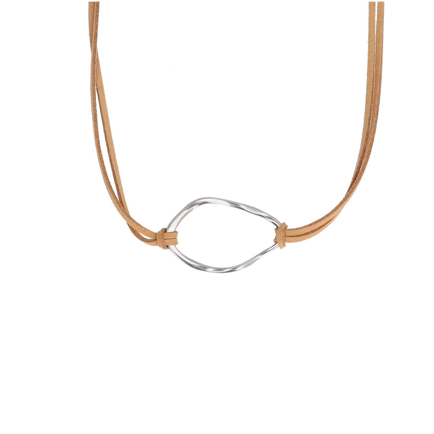 Silver Copal Plate Necklace