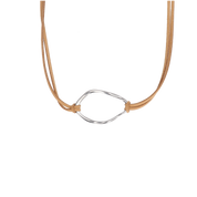 Silver Copal Plate Necklace