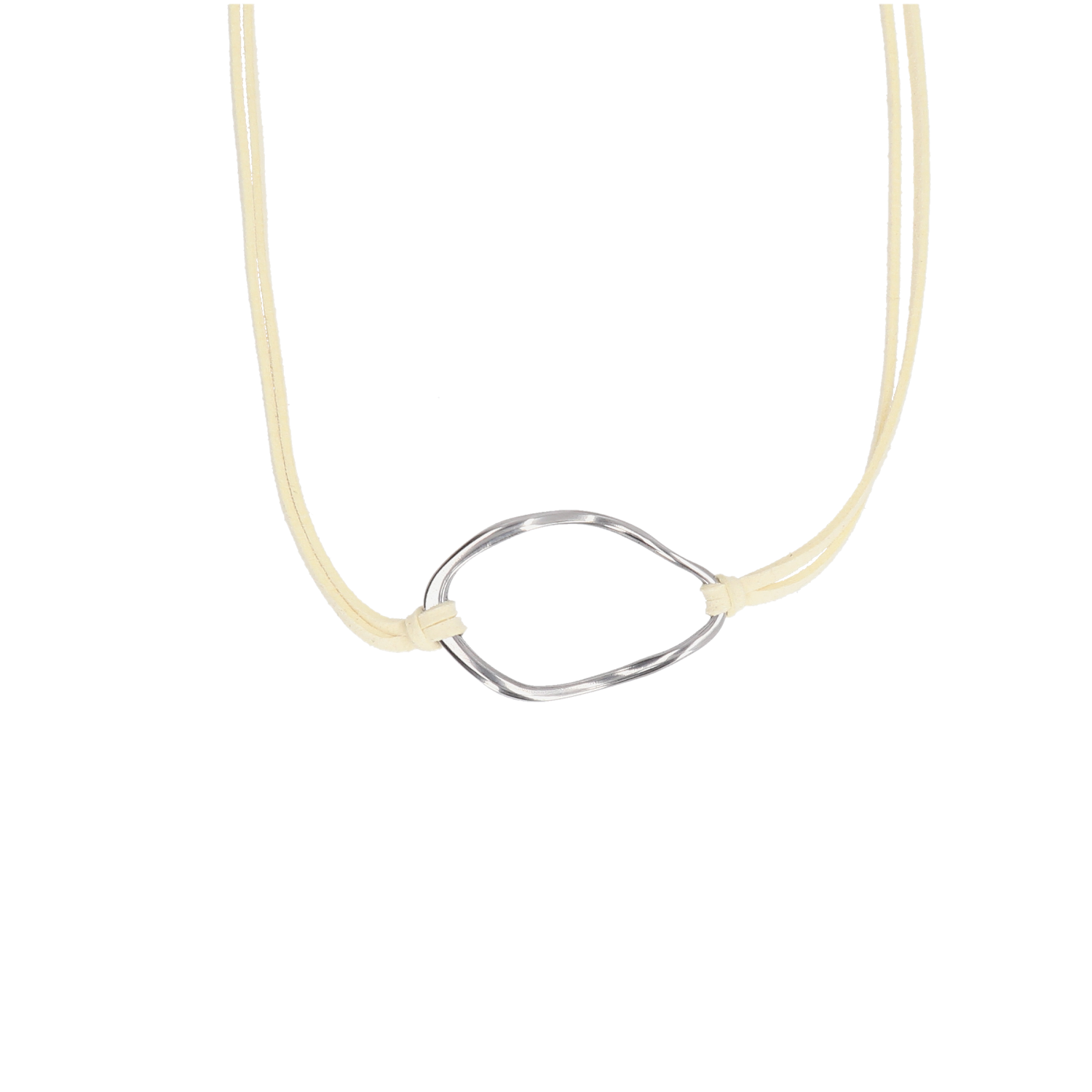 Silver Copal Plate Necklace