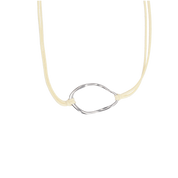 Silver Copal Plate Necklace