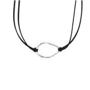 Silver Copal Plate Necklace