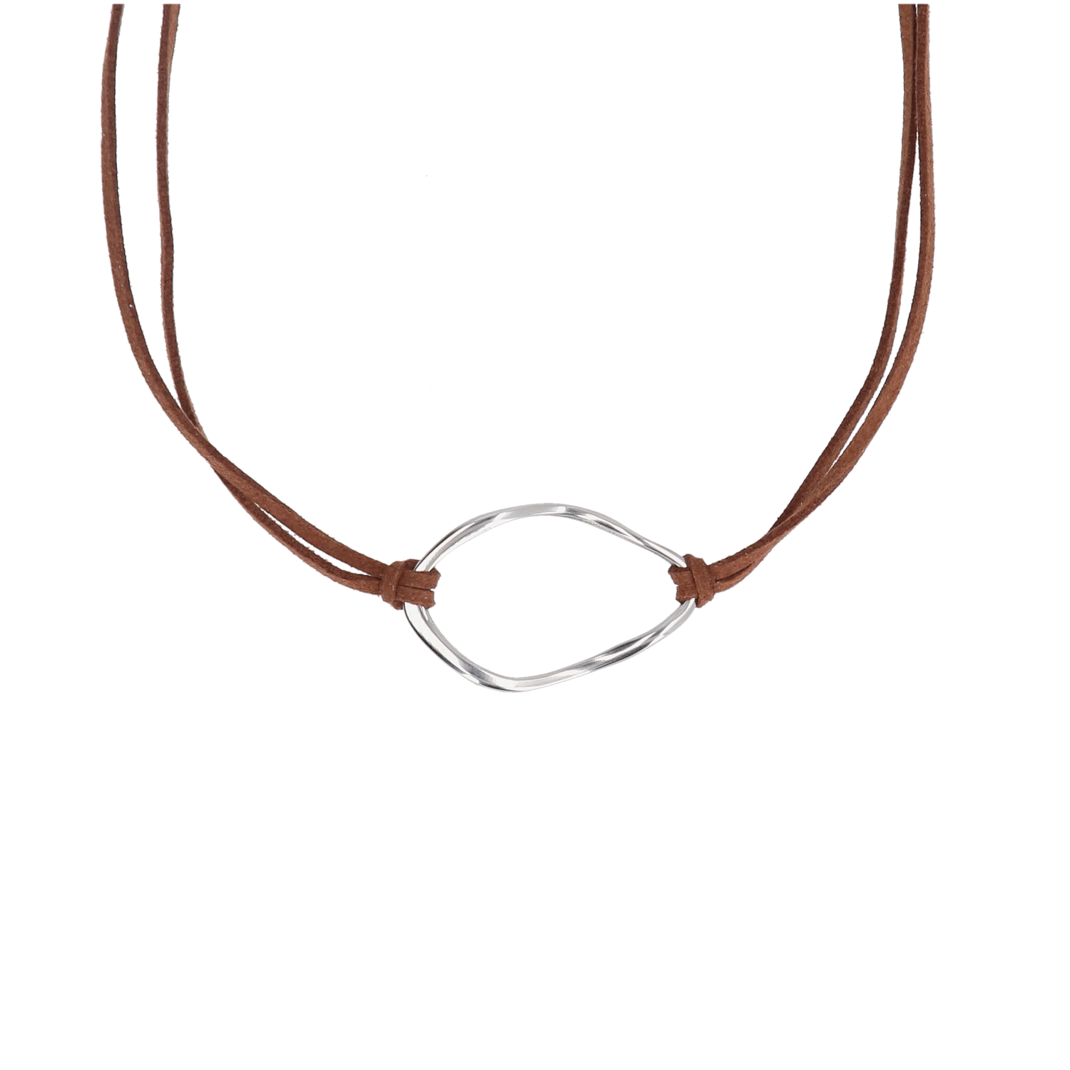 Silver Copal Plate Necklace